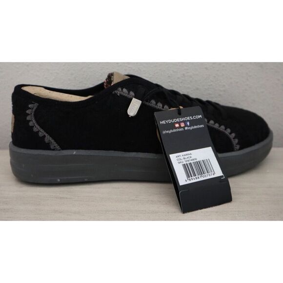Hey Dude 121974900 Women's Sz EUR 41 US 10 Black Karina Casual Sneakers - Picture 4 of 13